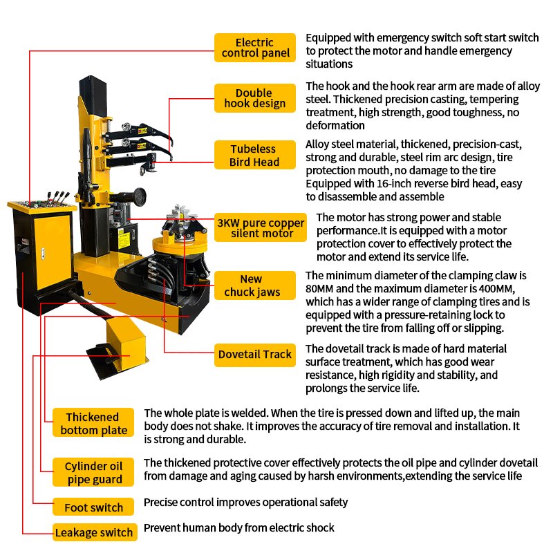 High Cost-Effective Vertical E - Tire Changer Machine 评论和价格